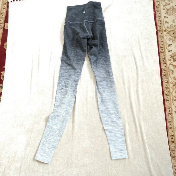 Lululemon Wunder Under High Rise Legging Ombre Black and Grey Size 2 - Picture 6 of 8